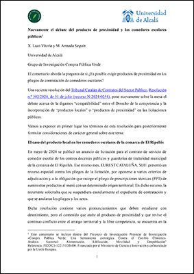 Debate del producto de proximidad y comedores escolares